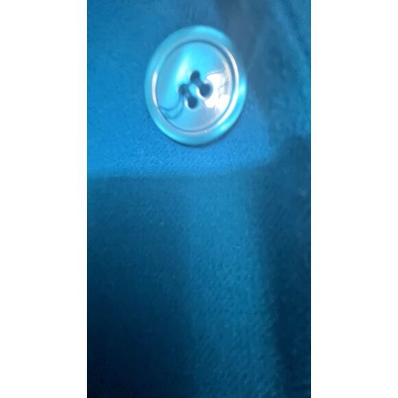 Womens Sz 6 Blazer Jacket 100% Wool Teal Grannycore Boho Work Professional Prep - Picture 3 of 12